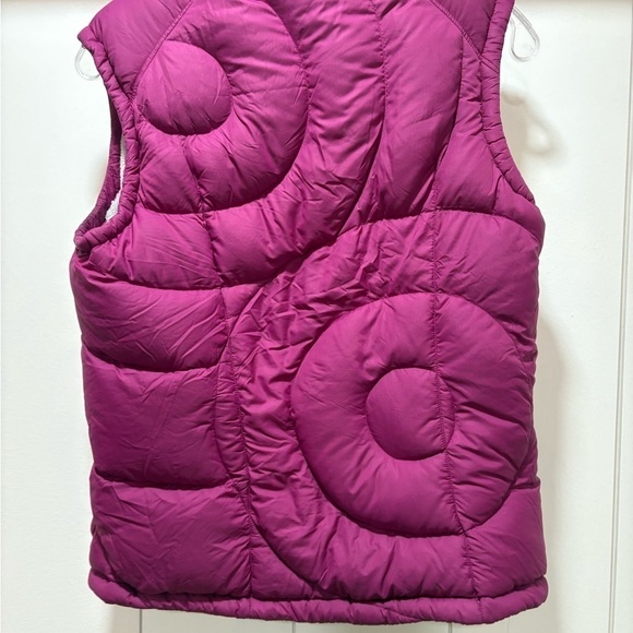 MOUNTAIN HARDWEAR Pink Quilted Down Filled Zip Drawstring Vest Size Small *flaw - Picture 4 of 8
